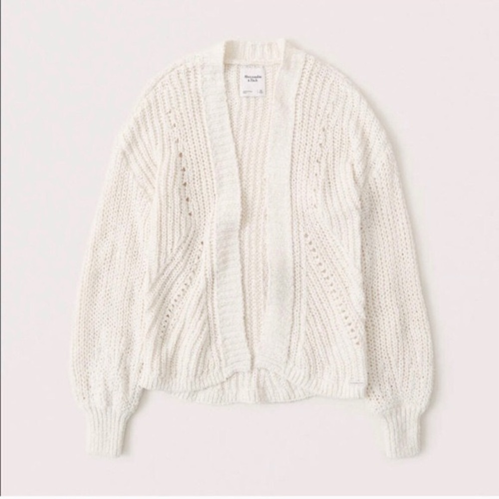 Abercrombie and Fitch Puff Sleeve Cardigan
